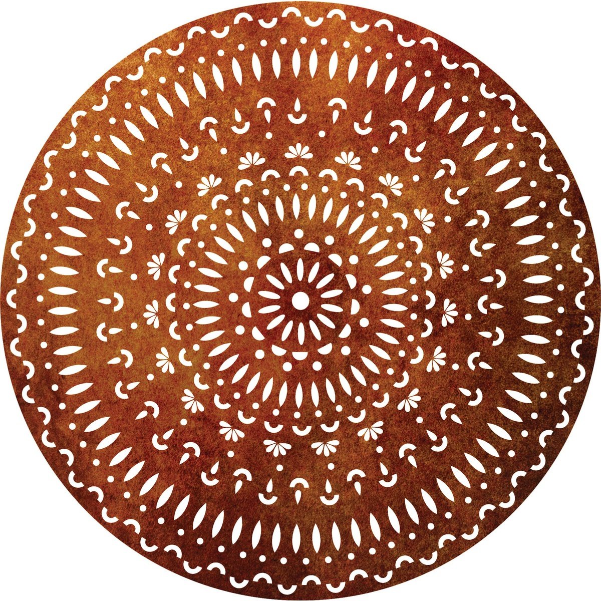 Corten Steel Laser Cut Wall Art - Mandala 2