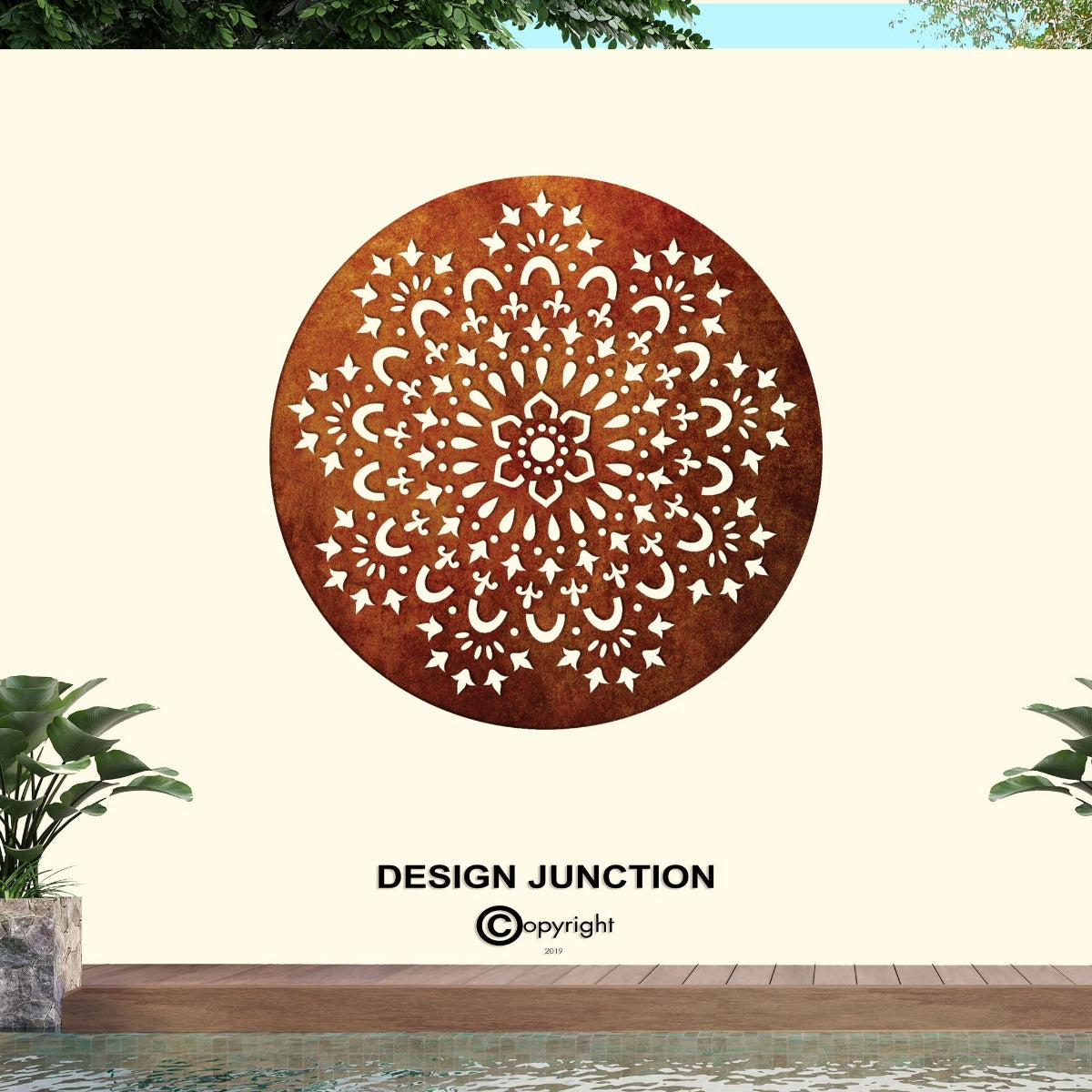 Corten Steel Metal Art - Mandala 3