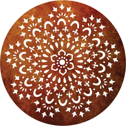 Corten Steel Metal Art - Mandala Lupt