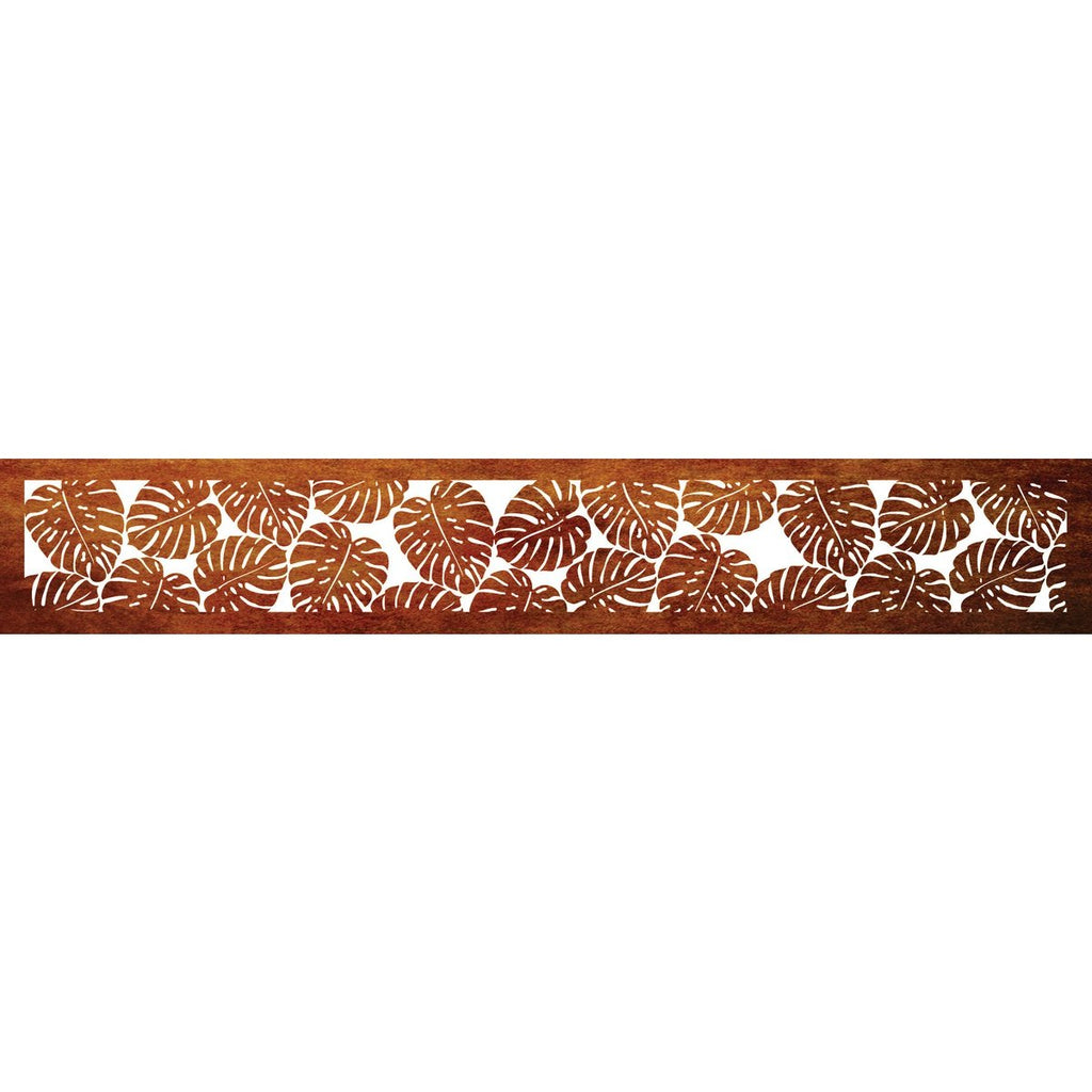 Laser Cut Fence Runner -  Monstera Collage