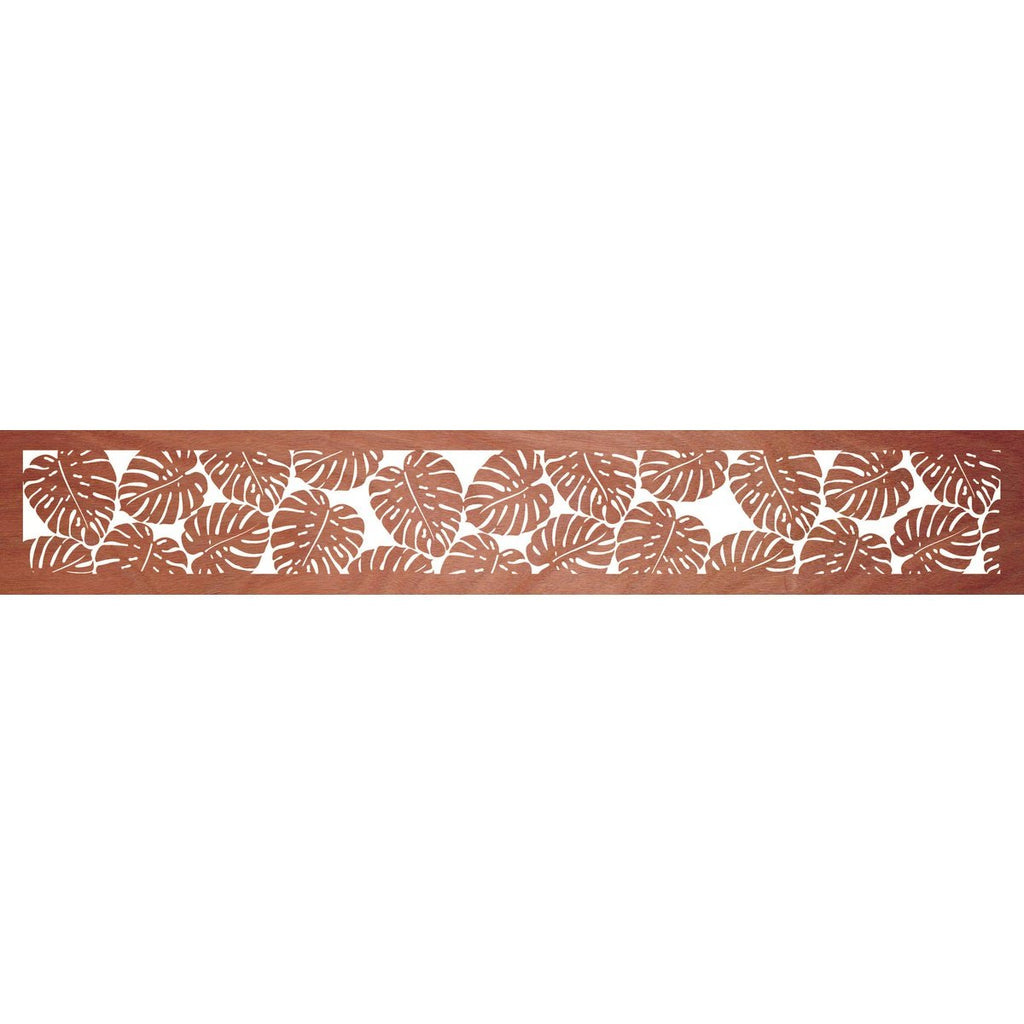 Laser Cut Fence Runner -  Monstera Collage