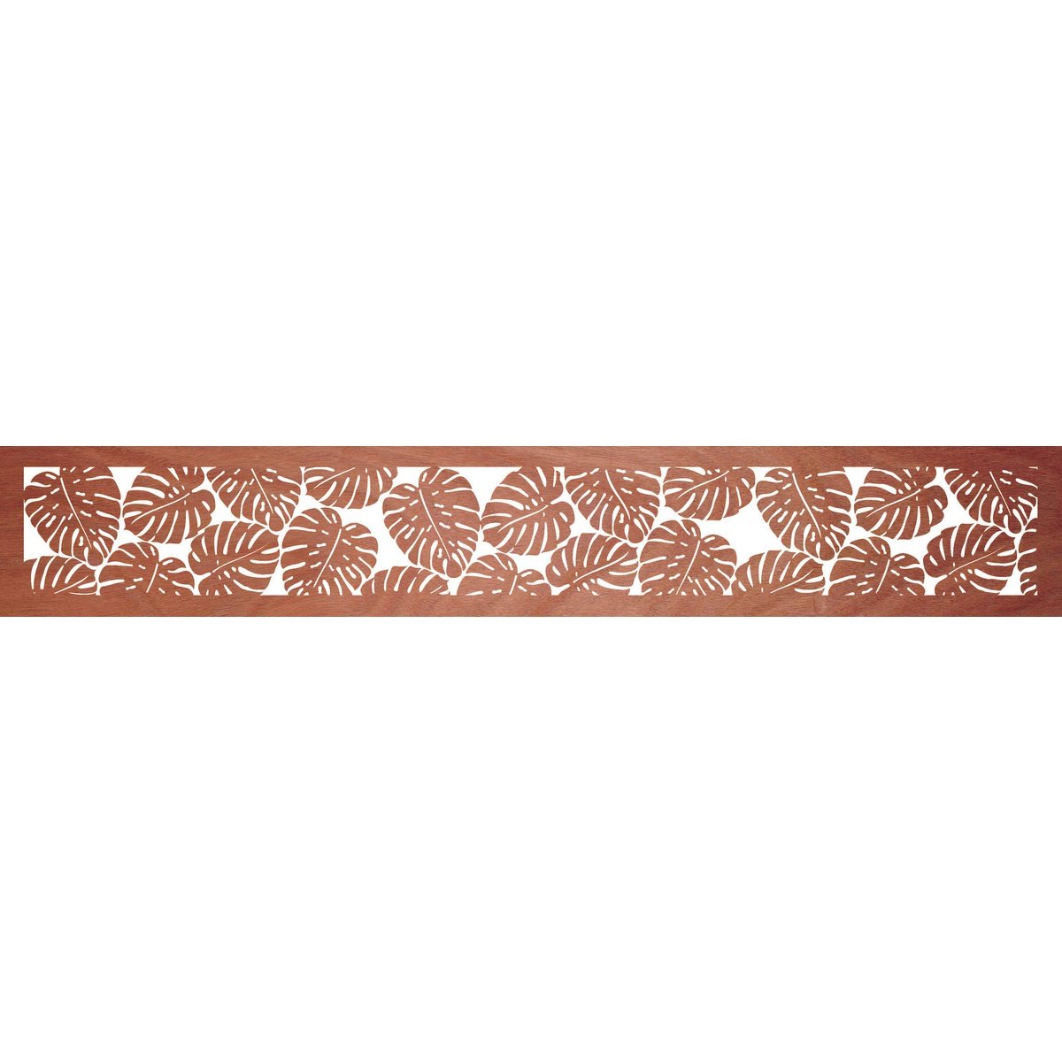 Laser Cut Fence Runner -  Monstera Collage