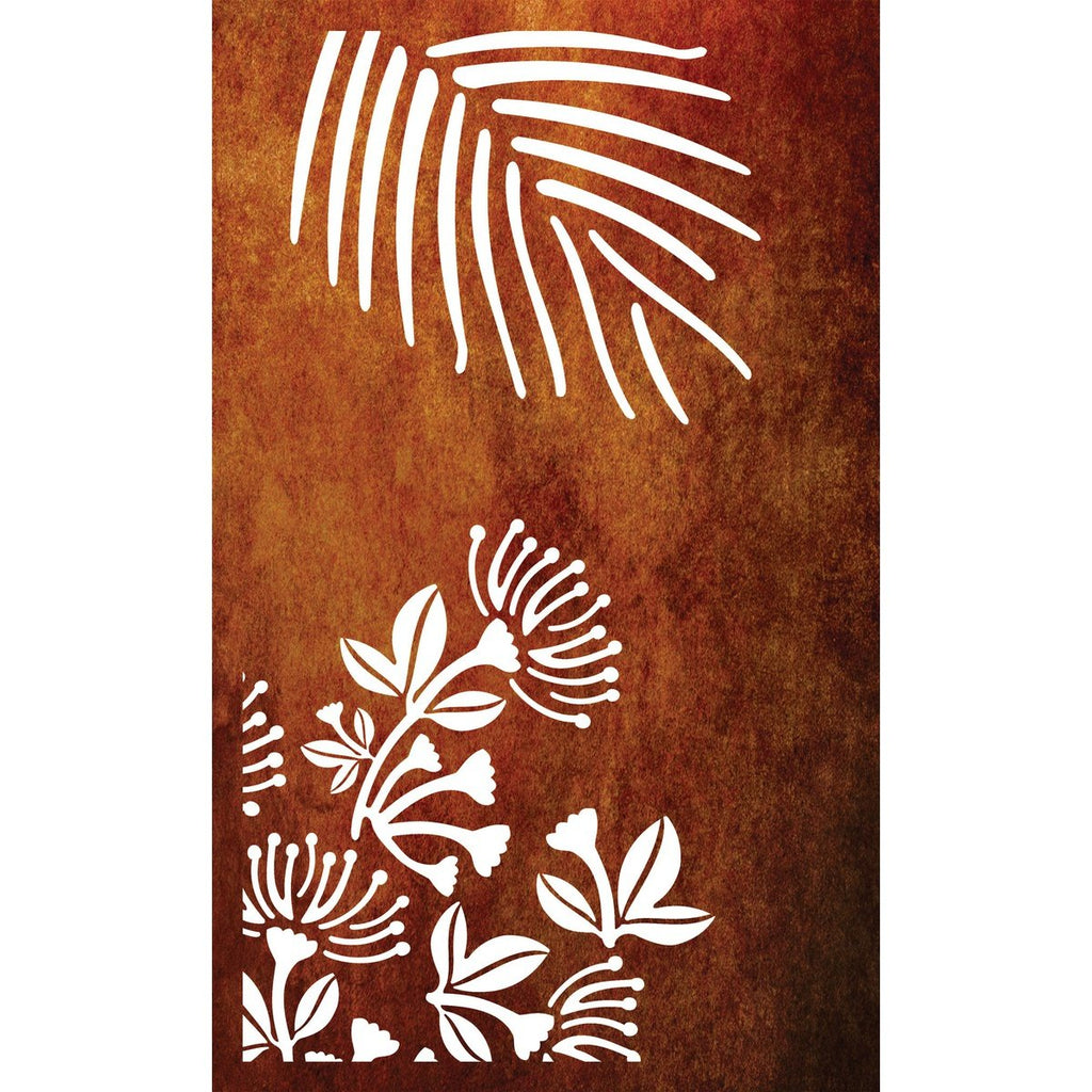 Laser Cut Garden Metal Art - Pohutukawa Panel Set"