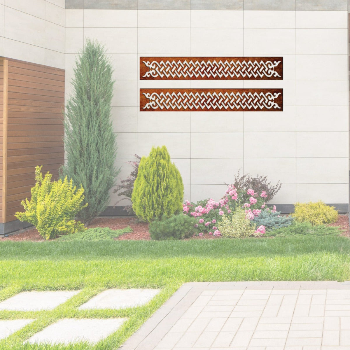 Corten Steel Fence Runner and Detailing Panel- Links