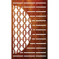 Decorative Laser Cut Fence Panel  - Half Rectangle Jali with Straight Lines