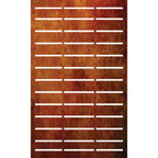 Laser Cut Fence Panel  - Half NZ Flowers & Leaves with Straight lines