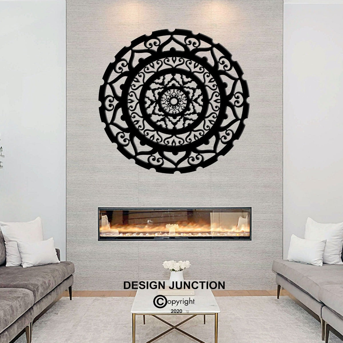 Surya Mandala  - Laser Cut Metal Wall Feature