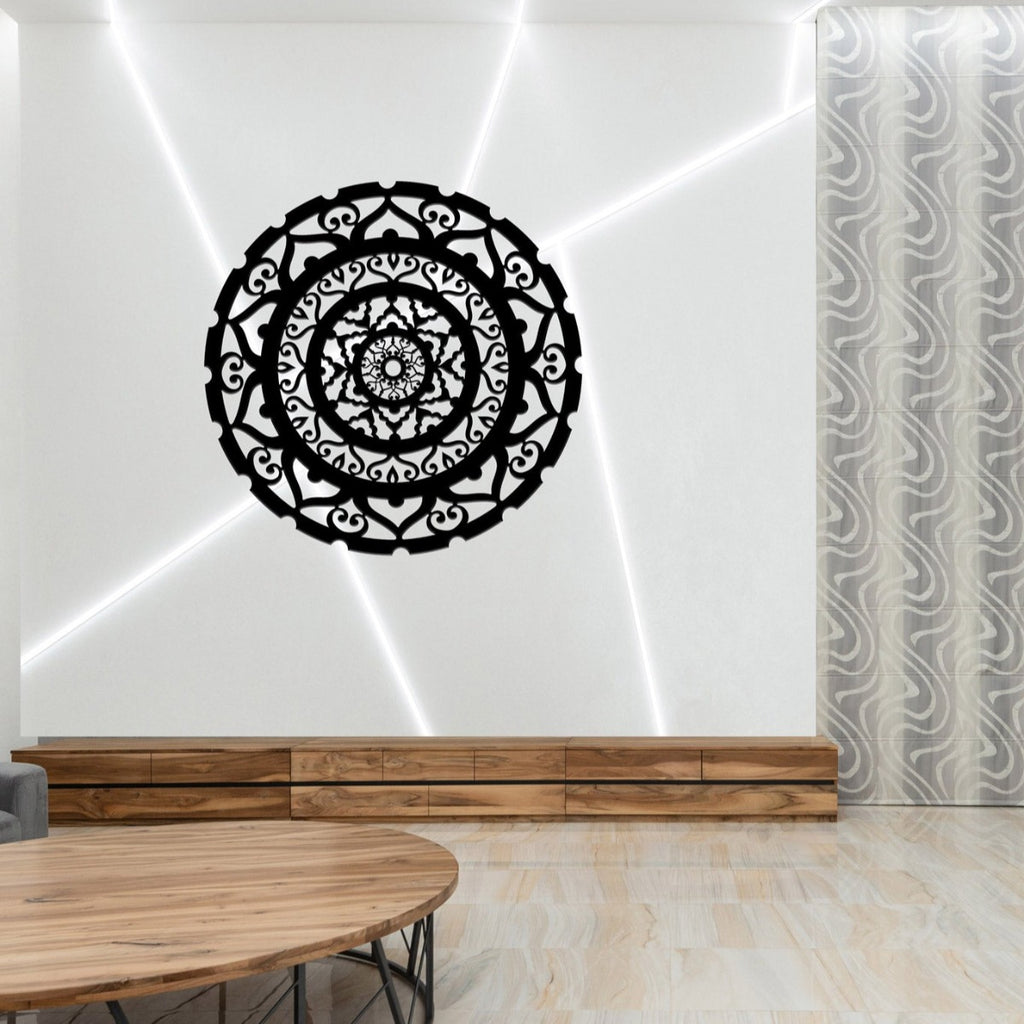Surya Mandala  - Laser Cut Metal Wall Feature