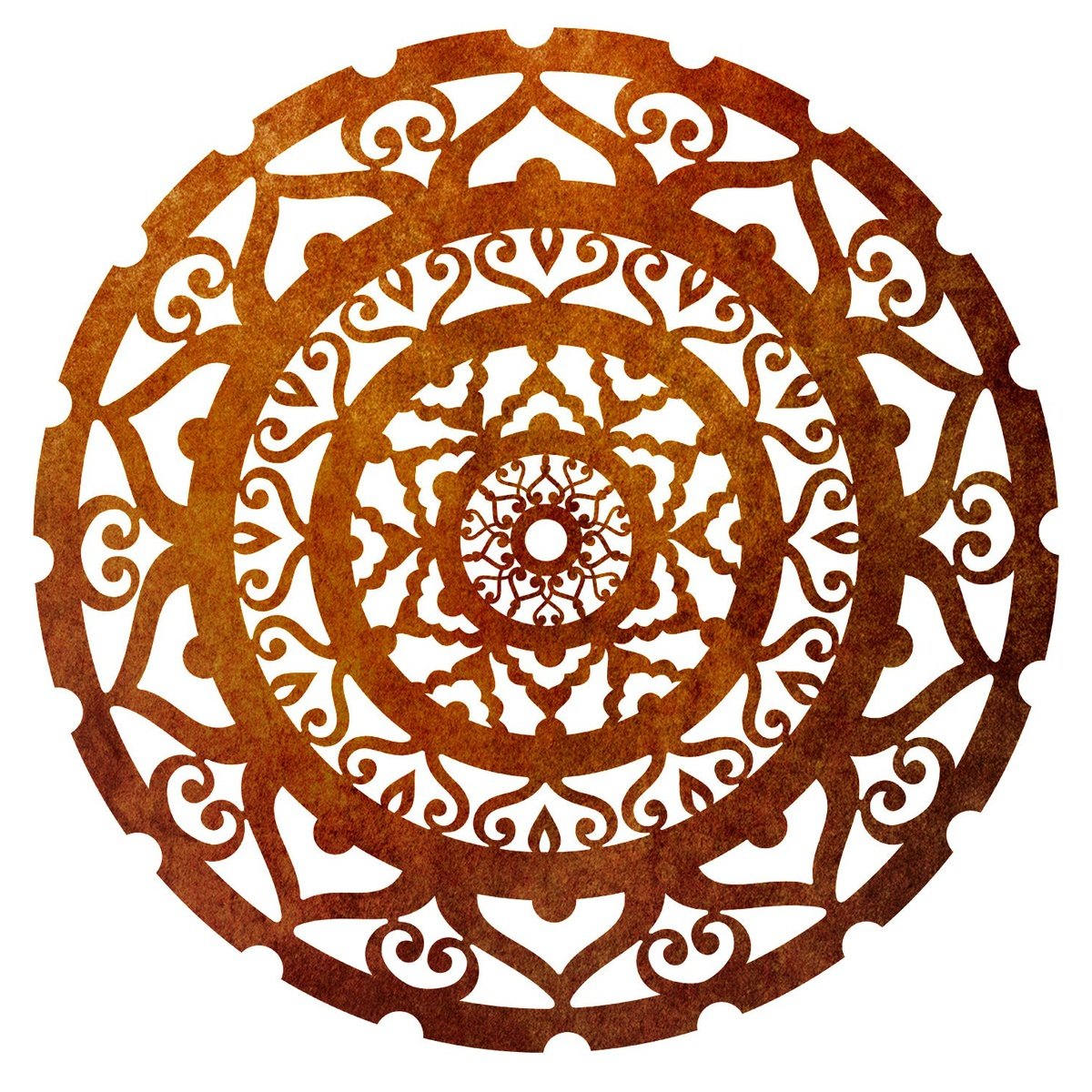 Surya Mandala  - Laser Cut Corten Steel Wall Art