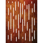 Vertical Lines - Corten Steel & Aluminium Fence Panel