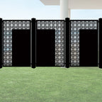 Corten Steel Or Aluminium Fence Panel / Balustrade - Vertical Square Trim