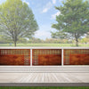 Corten Steel Or Aluminium Fence Panel / Balustrade - Vertical Square Trim