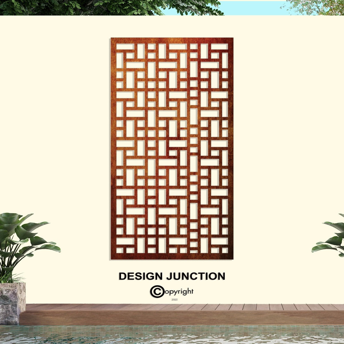 Fence Panels & Decorative Security Screen - Vertical Tetris