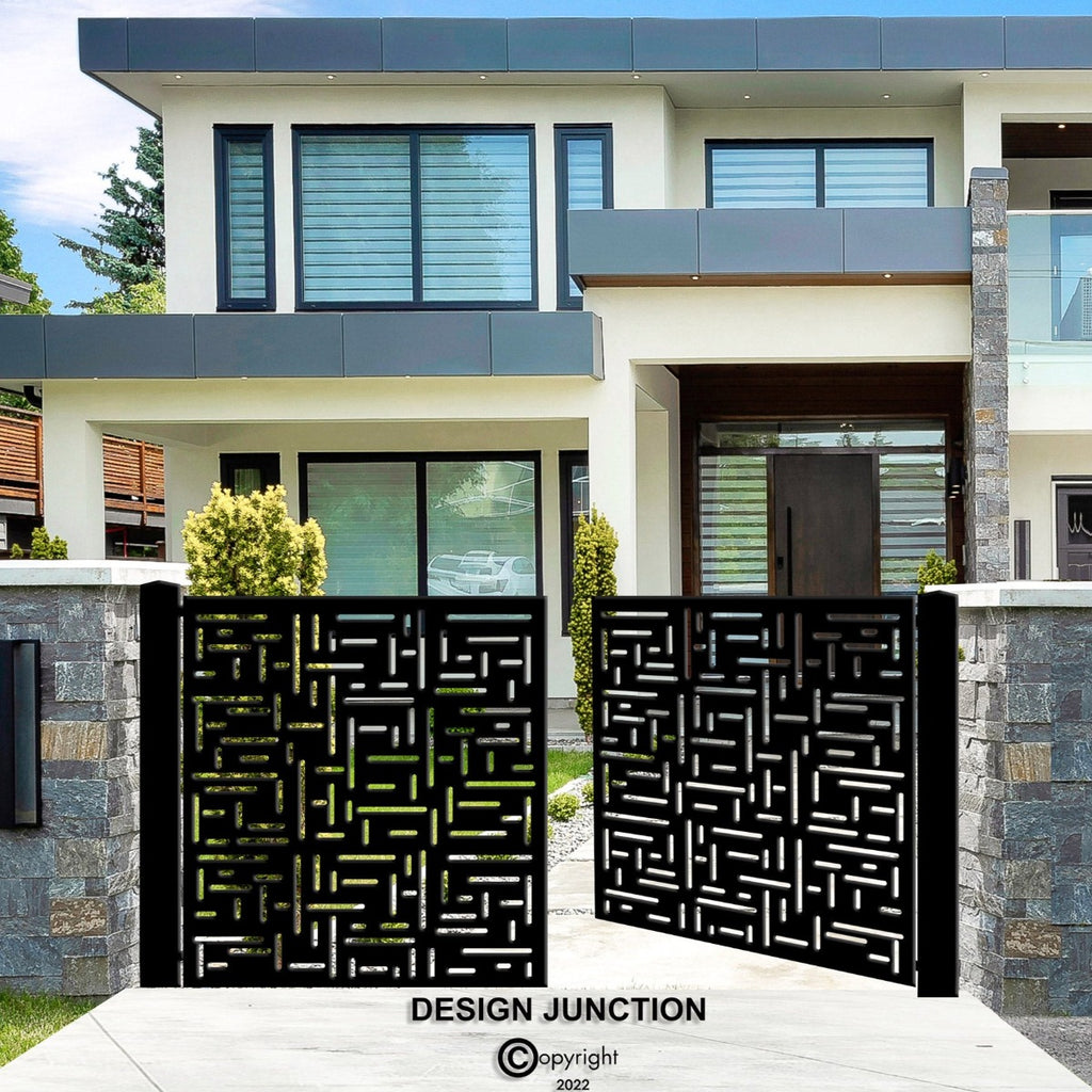 Random Lines - Metal Entrance Gate