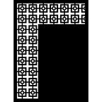 Corten Steel Or Aluminium Fence Panel / Balustrade - Vertical Square Trim