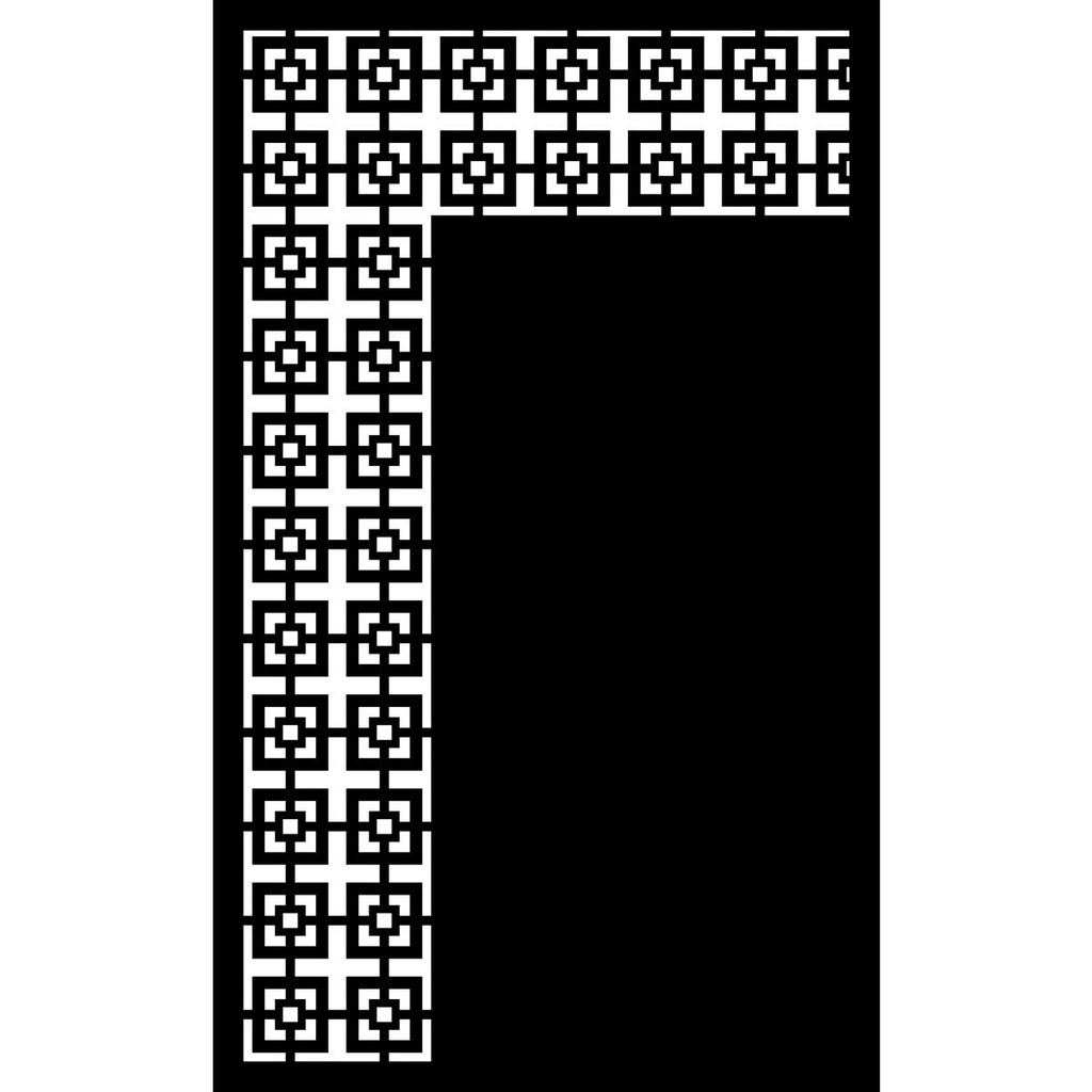 Corten Steel Or Aluminium Fence Panel / Balustrade - Vertical Square Trim