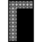 Corten Steel Or Aluminium Fence Panel / Balustrade - Vertical Square Trim