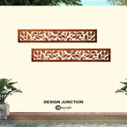Corten Steel Fence Runner and Detailing Panel - Vines