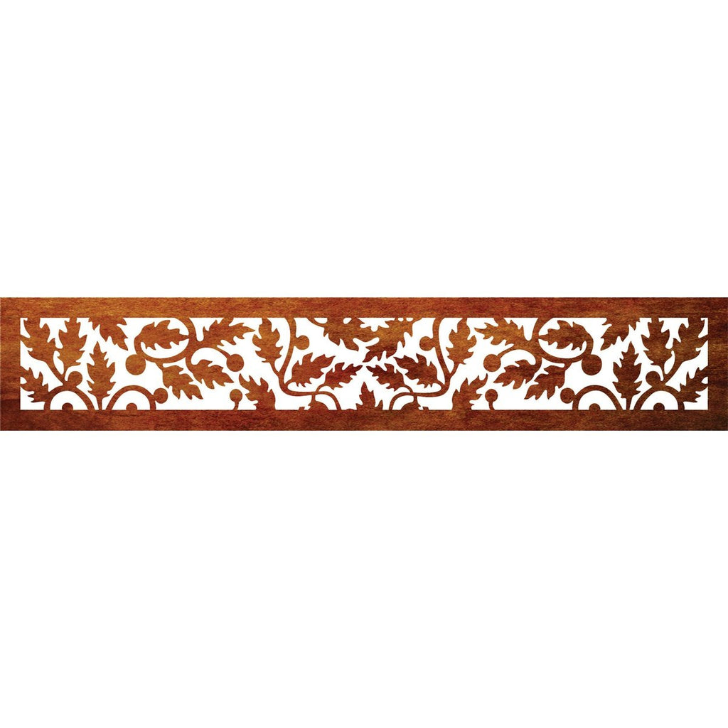 Corten Steel Fence Runner and Detailing Panel - Vines