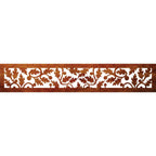 Corten Steel Fence Runner and Detailing Panel - Vines